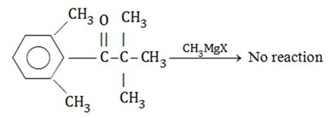 Which one of the following ketones does not react with CH3MgX