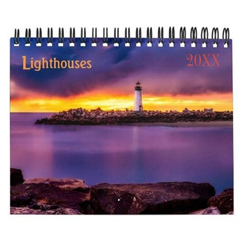 Custom Lighthouse Calendar|Editable Year Text Calendar | Zazzle ...