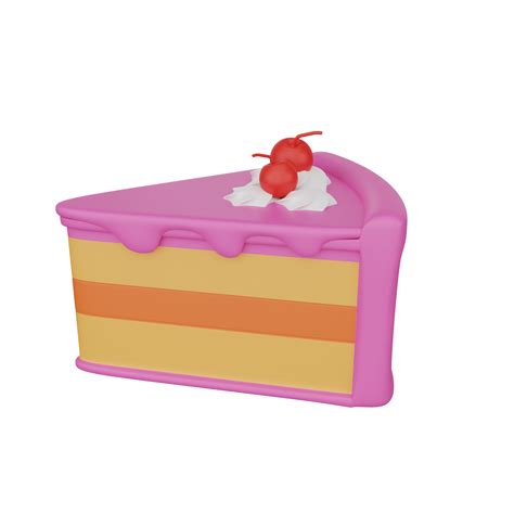 Representación 3D del icono de comida rápida de pastel de rebanada 13995939 PNG