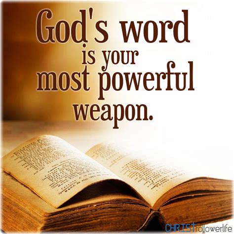God's word is your powerful weapon Bible Quotes Images, Biblical Quotes ...