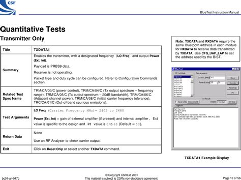 Cambridge Silicon Radio 632500516610M Bluetooth Module User Manual ...