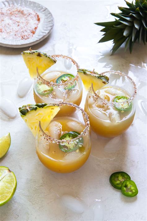 Pineapple Jalapeño Margaritas - Cup of Yum