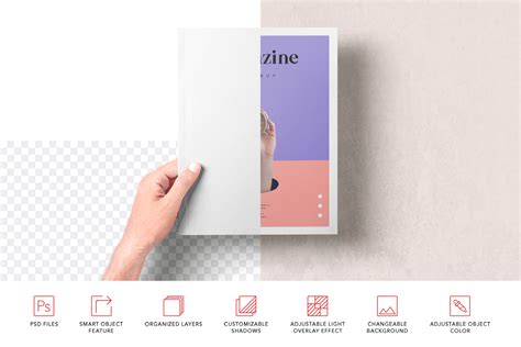 Hand Holding Magazine Cover Mockup PSD | ZippyPixels