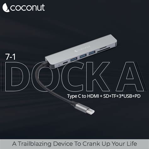 7 in 1 Dock A - Type C Multiport Hub