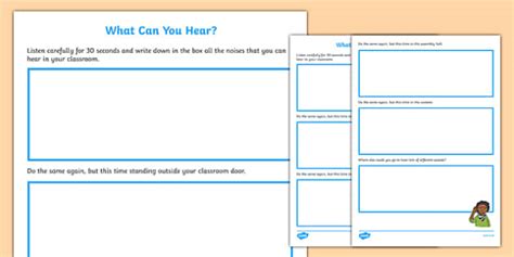 30 Second Sound Sheet (teacher made) - Twinkl