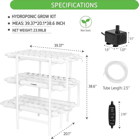 Gerrit Hydroponic Grow Kit,3 Layers 108 Plant Sites PVC India | Ubuy