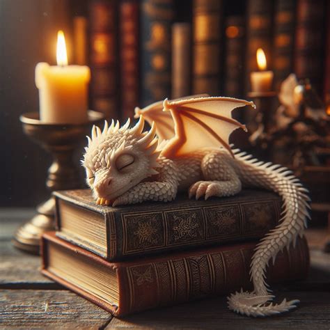 White Dragon on Book