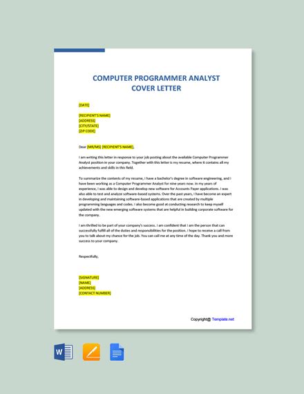 Computer Programmer Cover Letter Examples 的图像结果
