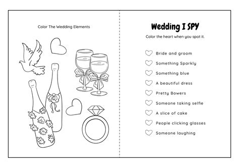 Free Printable Wedding Activity Sheets