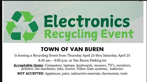 ELECTRONIC RECYCLING EVENT, 7350 Canton Street Rd, Baldwinsville, NY ...