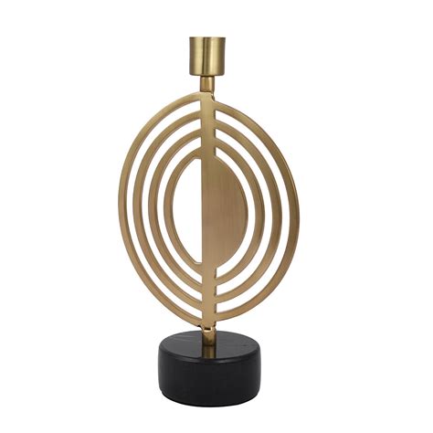 Buy Tayhaa Golden Metal Spiral Pillar Candle Holder Online