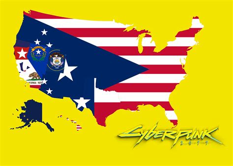 I made a flag map of the New United States of America (NUSA) with the autonomous free states ...