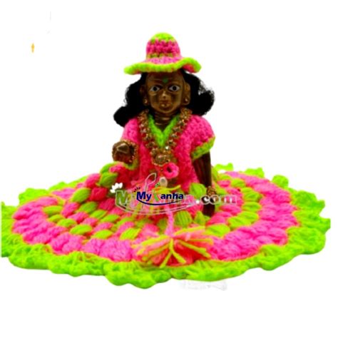 Krishna Pink and Parrot Green Color Dress with Cap – Buy Laddu Gopal ...