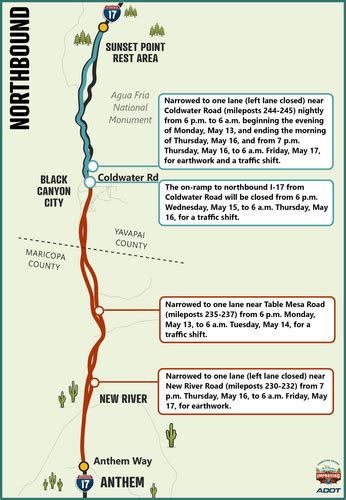 Drivers on Interstate 17 should plan for nightly lane restrictions in ...