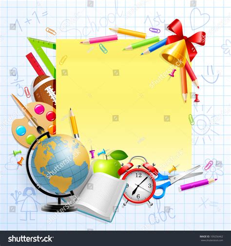 School Stationery Background 的图像结果