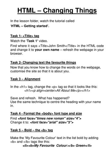 HTML Lesson 1 的图像结果