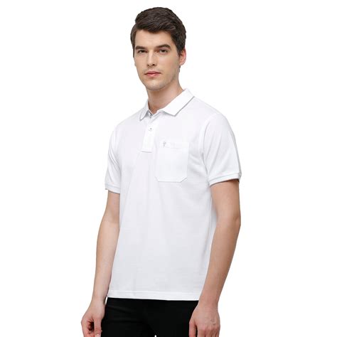Classic polo Men's White Smart Double Pique Polo Half Sleeve Authentic ...