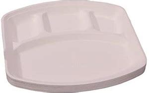 MARC Sugarcane Bagasse 4-C Rectangular plate 12-inches Chutney Plate ...