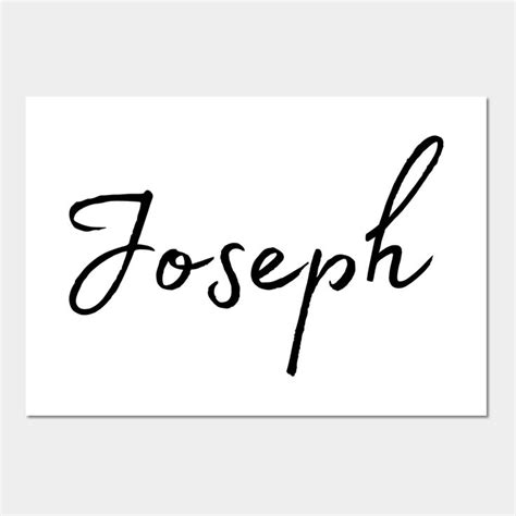Joseph Name Calligraphy Wall Art Print