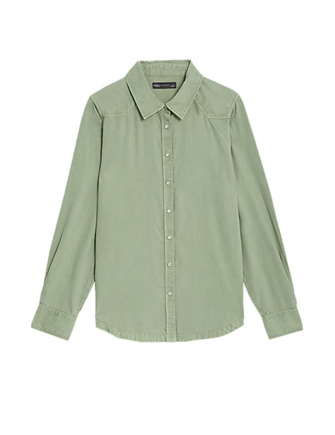 Buy Pure Lyocell™ Collared Shirt at Marks & Spencer