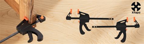 Xfopz 4 Inch Bar Clamps for Woodworking, 2 Pcs Trigger Quick Grip ...