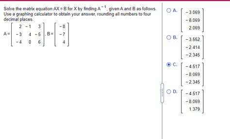 Image result for Matrix Equation Example