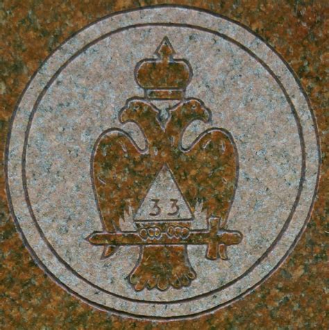 Symbol for a 33 degree Mason, an honorary degree given for long or ...