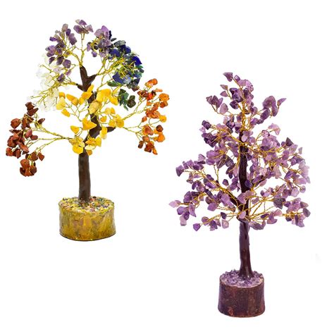 seven chakra & Amythest tree Combo – Reshamm Crystal Vastu