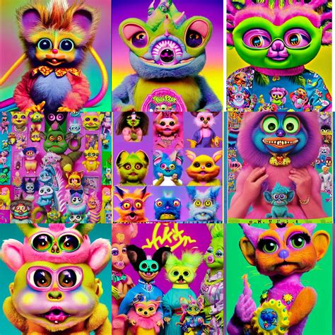 hyperreal hindu furby rat fink barbie kewpie dragon | Stable Diffusion ...