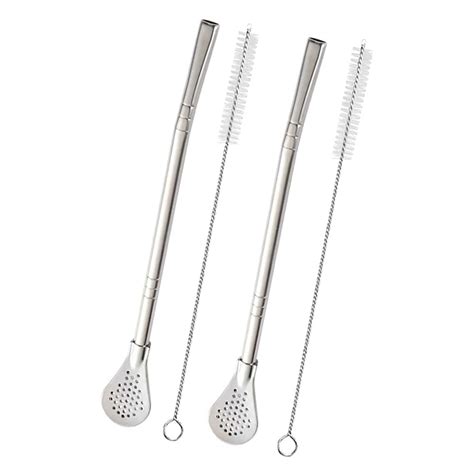 Yerba Mate Bombilla Straw, Stainless Steel Drinking Straws with Filter ...