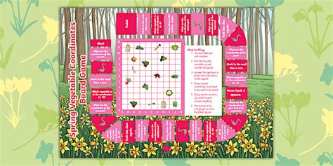 Spring Vegetable Coordinates Board Game (teacher made)