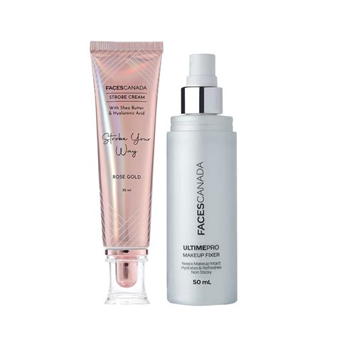 Buy FACESCANADA Glow & Go Combo Kit - Rose Gold Strobe Cream (30Ml ...