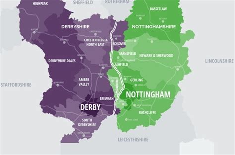 Image result for East Midlands Postcode Map