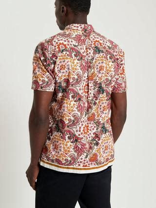 Ben Sherman Cotton Regular Fit Floral Paisley Shirt, Ivory