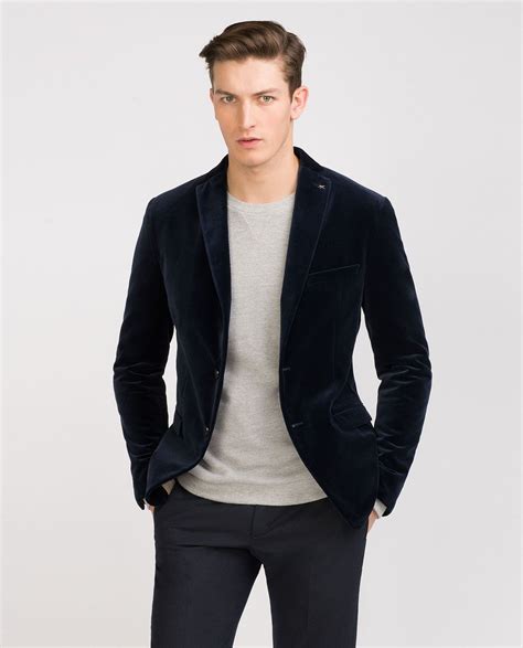 VELVET BLAZER - Blazers - MAN | Blazers for men, Mens fashion blazer ...