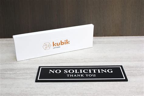 2 Pack Kubik Letters No Soliciting Sign - Black India | Ubuy