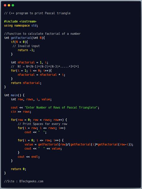Image result for Pascal Triangle Program for Visual Studio