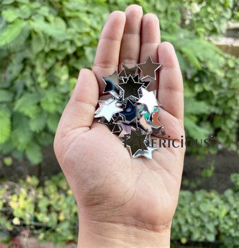 Acrylic Lippan Art Silver Mirror Cutouts - Star