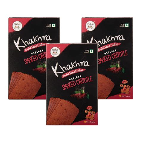 Svaras khakhra | Mexican Smoked Chipotle, Mini/Mobile - 50g Pack of 3 ...