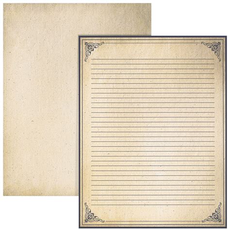Old Writing Paper Vintage Stationery Writing Paper, Letter Size (8.5 X