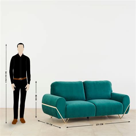 Buy Monarch Fabric 3+2 Seater Sofa Set - Green from Home Centre at just ...