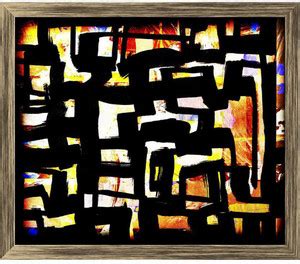 Artzfolio Abstract Framed Wall Art Painting Print Canvas 12 inch x 13.9 ...