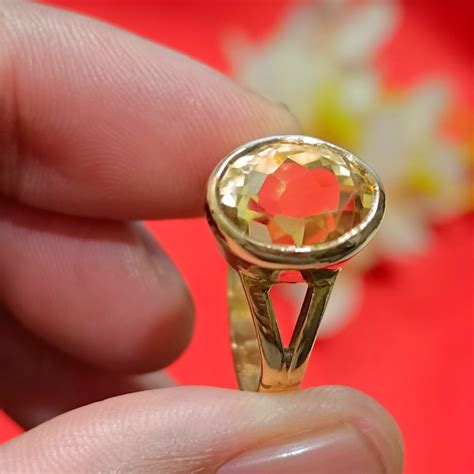 Sunehla Gemstone – Citrine Gemstone For Jupiter – 7 Ratti Panchdhatu R ...