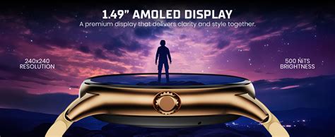 GameSir H20 Gold Dial Smart Watch Combo 1.49" AMOLED Display with 4 ...