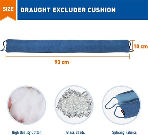 Buy MAGZO Door Draught Excluder Cushion 93 cm, Heavy Duty Door Draft ...