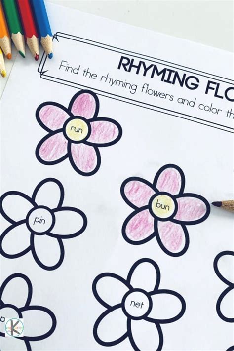 flower rhyming words for kindergarten | Rhyming words kindergarten ...