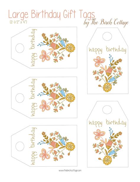 Free Printable Blank Gift Tags Template