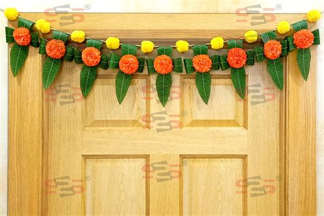 Buy S2S Mango Leaves and Flowers Decoration at Home I Door Toran I Door ...