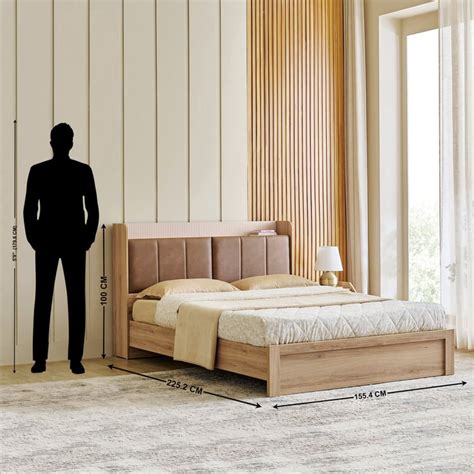 Buy Lexus Savanna Queen Bed - Brown from Home Centre at just INR 46665.0
