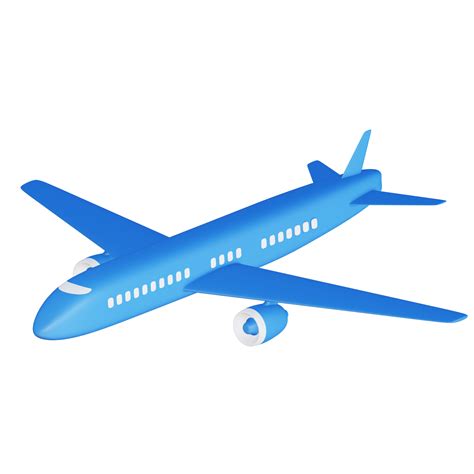 3d icon airplane isolated on transparent background 24109404 PNG